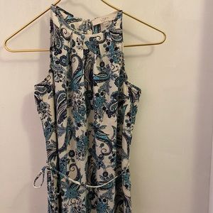 Loft blue paisley maxi dress - size 0P